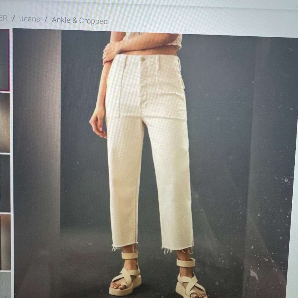 MOTHER Women's Ankle & Cropped Jeans in Cream